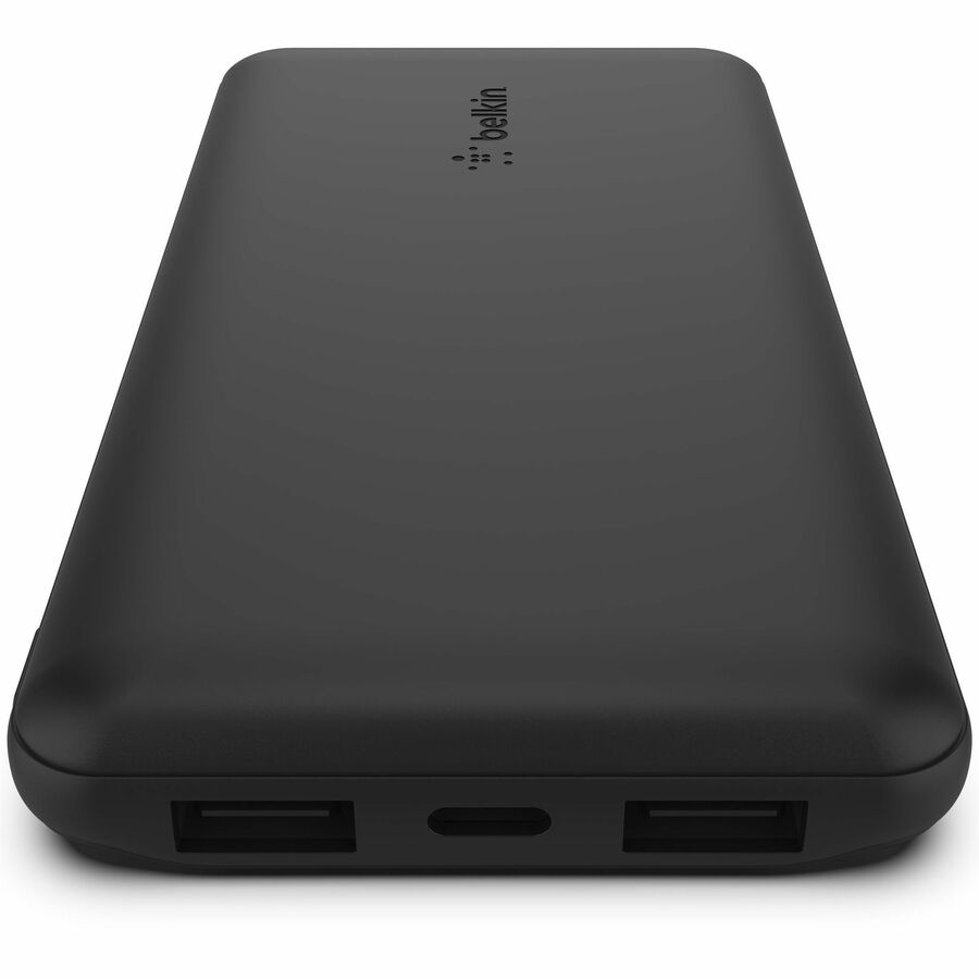 Belkin 15W USB-C 3-Port Power Bank - 10k mAh - 1xUSB-C (15W), 2xUSB-A (10W) - Portable Charger - w/ USB-C Cable - Black