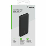 Belkin 15W USB-C 3-Port Power Bank - 10k mAh - 1xUSB-C (15W), 2xUSB-A (10W) - Portable Charger - w/ USB-C Cable - Black