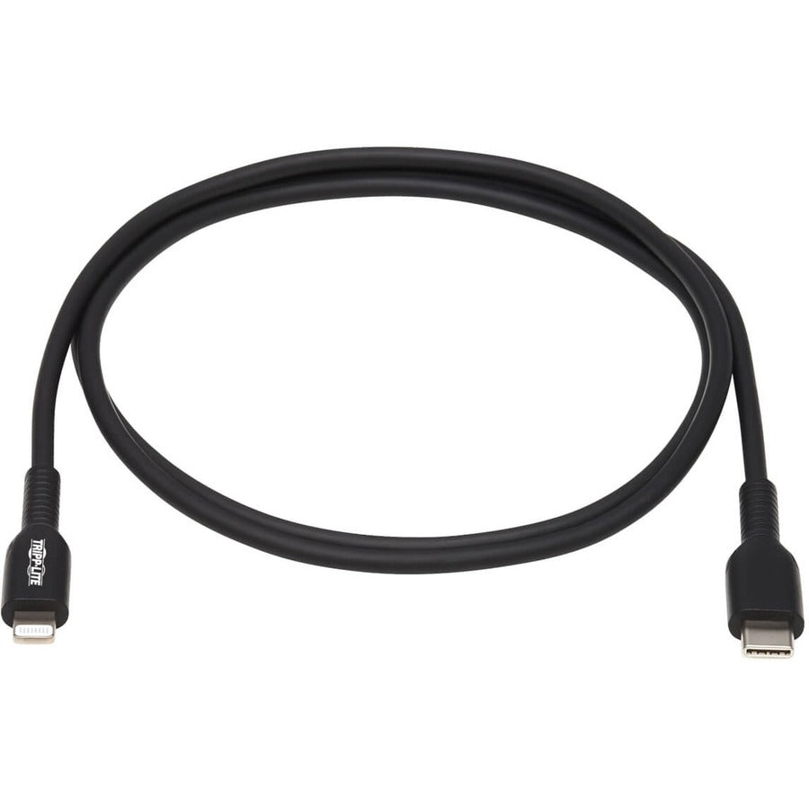 Eaton Tripp Lite Series USB-C to Lightning Sync/Charge Cable (M/M), MFi Certified, Black, 1 m (3.3 ft.)