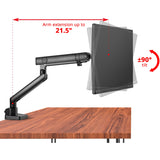 Aluminum Mechanical Spring Single Monitor Arm Mount - 17" to 32"