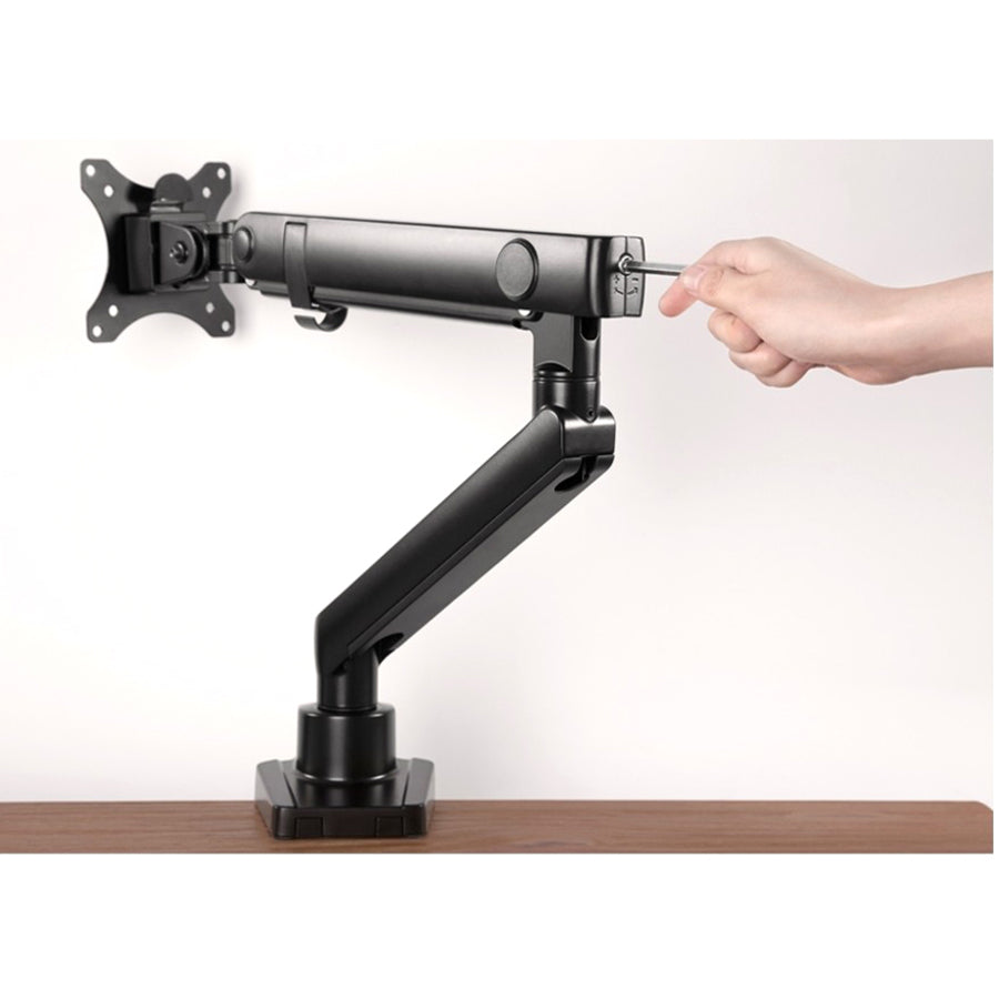 Aluminum Mechanical Spring Single Monitor Arm Mount - 17" to 32"