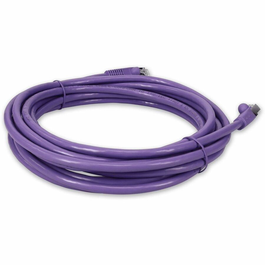 AddOn 18ft RJ-45 (Male) to RJ-45 (Male) Purple Cat6 Straight Shielded Twisted Pair PVC Copper Patch Cable