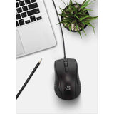 Manhattan Mouse USB Wired (Promo), Black, 1000dpi, USB-A, Optical, Compact, Three Button with Scroll Wheel, Low friction base, Three Year Warranty, Retail Box