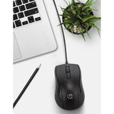 Manhattan Mouse USB Wired (Promo), Black, 1000dpi, USB-A, Optical, Compact, Three Button with Scroll Wheel, Low friction base, Three Year Warranty, Retail Box