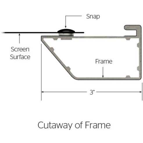 Da-Lite Cinema Contour Series Projection Screen - Fixed Frame Screen with 3in Wide Beveled Frame - 137in Screen