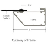 Da-Lite Cinema Contour Series Projection Screen - Fixed Frame Screen with 3in Wide Beveled Frame - 137in Screen