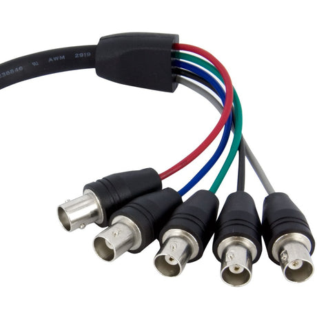 StarTech.com 1 ft Coax HD15 VGA to 5 BNC RGBHV Monitor Cable