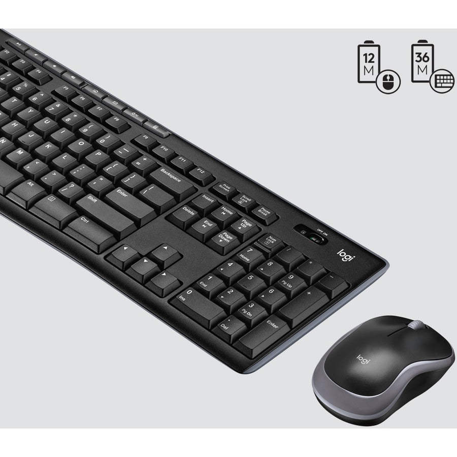 Logitech MK270 Wireless Keyboard and Mouse Combo for Windows, 2.4 GHz Wireless, Compact Mouse, 8 Multimedia and Shortcut Keys, 2-Year Battery Life, for PC, Laptop