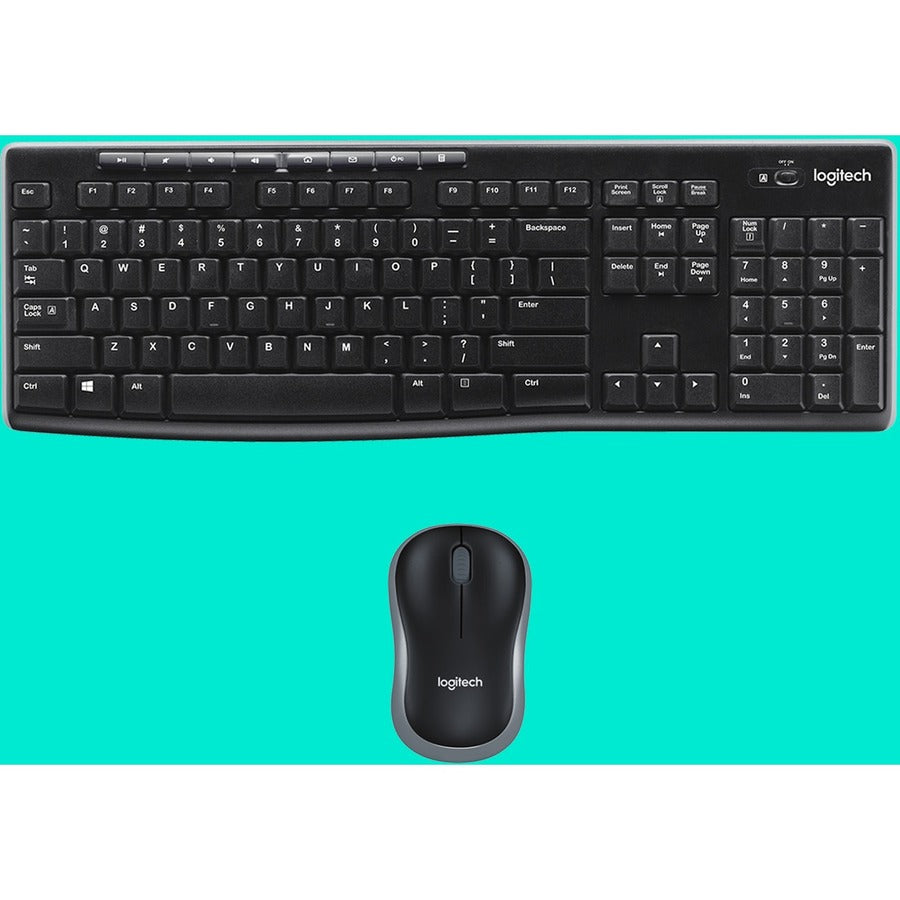 Logitech MK270 Wireless Keyboard and Mouse Combo for Windows, 2.4 GHz Wireless, Compact Mouse, 8 Multimedia and Shortcut Keys, 2-Year Battery Life, for PC, Laptop