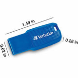 Verbatim 64GB Ergo USB 3.0 Flash Drive - Blue