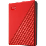 WD My Passport WDBPKJ0040BRD-WESN 4 TB Portable Hard Drive - External - Red