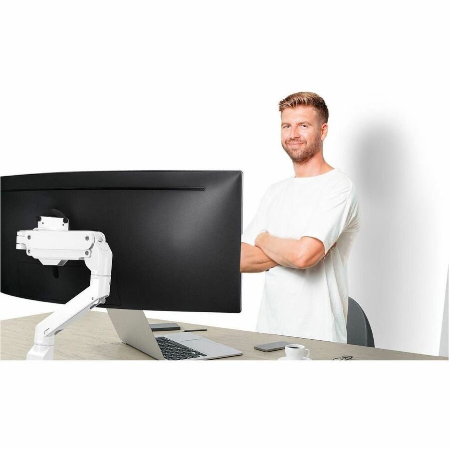 SIIG Single Heavy Duty 34"- 49" Monitor Arm with Easy Top Mounting - Weight Between 22 to 44 lbs