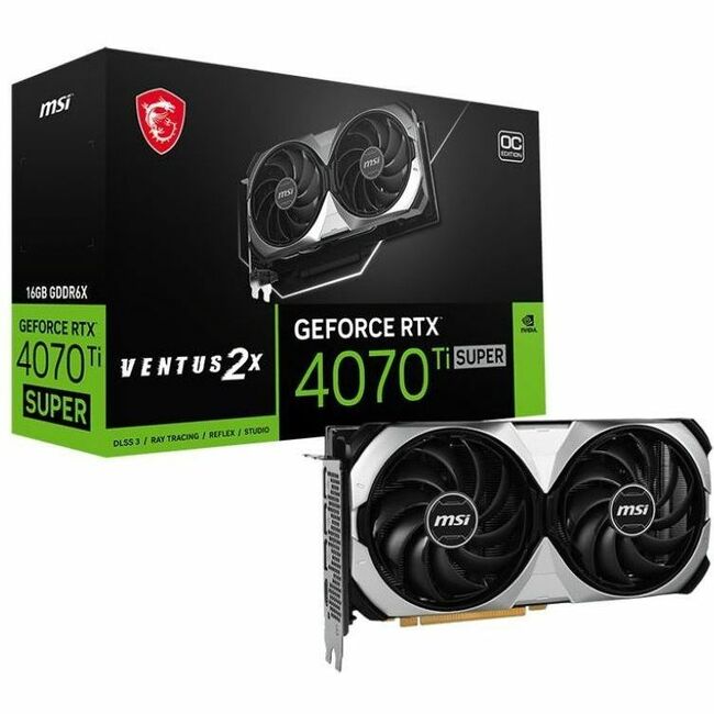 MSI NVIDIA GeForce RTX 4070 Ti SUPER Graphic Card - 16 GB GDDR6X