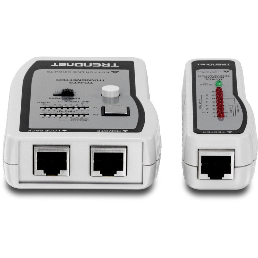 TRENDnet Network Cable Tester, Tests Ethernet, USB And BNC Cables, Accurately Test Pin Configurations up to 300m (984 ft), Local And Remote Testing, Includes BNC To Ethernet Converters, White, TC-NT2