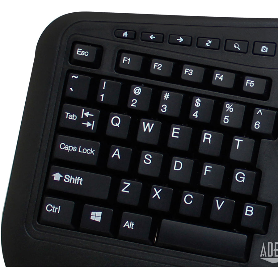 Adesso Tru-Form Media 1500 - Wireless Ergonomic Keyboard and Laser Mouse