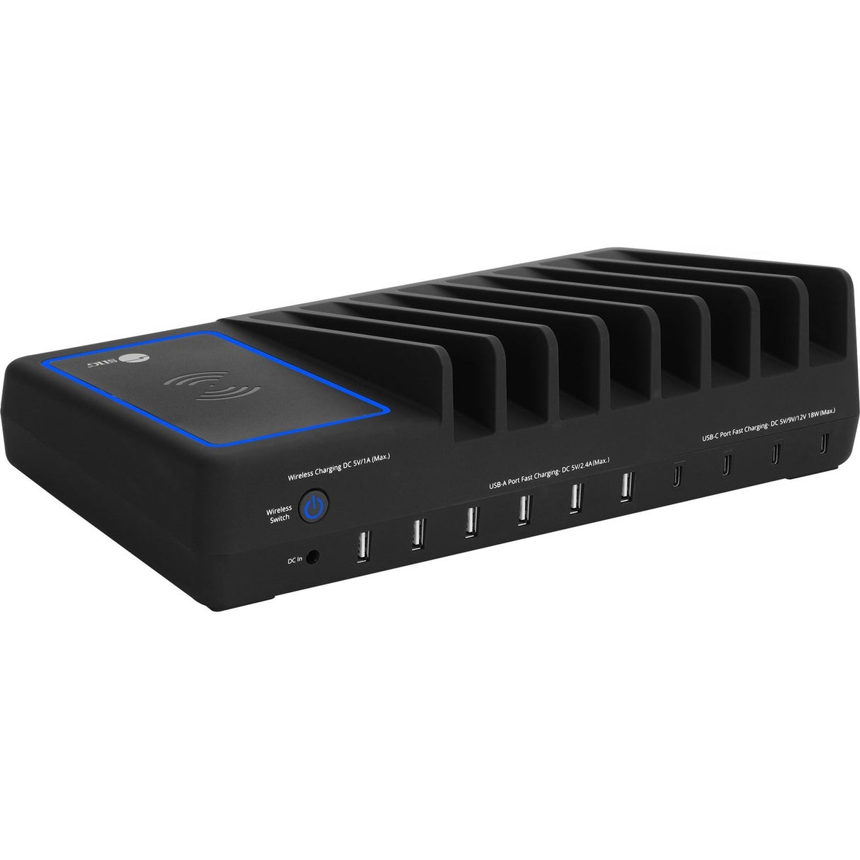 SIIG 10-Port USB-A/C & Wireless Charging Station - 150W