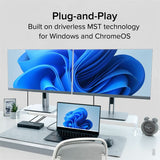 Plugable USB C Docking Station Dual Monitor 2 HDMI Ports, Power Delivery Dock, Dual 4K Monitor for Windows, ChromeOS