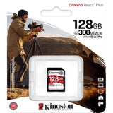 Kingston Canvas React Plus SDR2 128 GB Class 10/UHS-II (U3) V90 SDXC