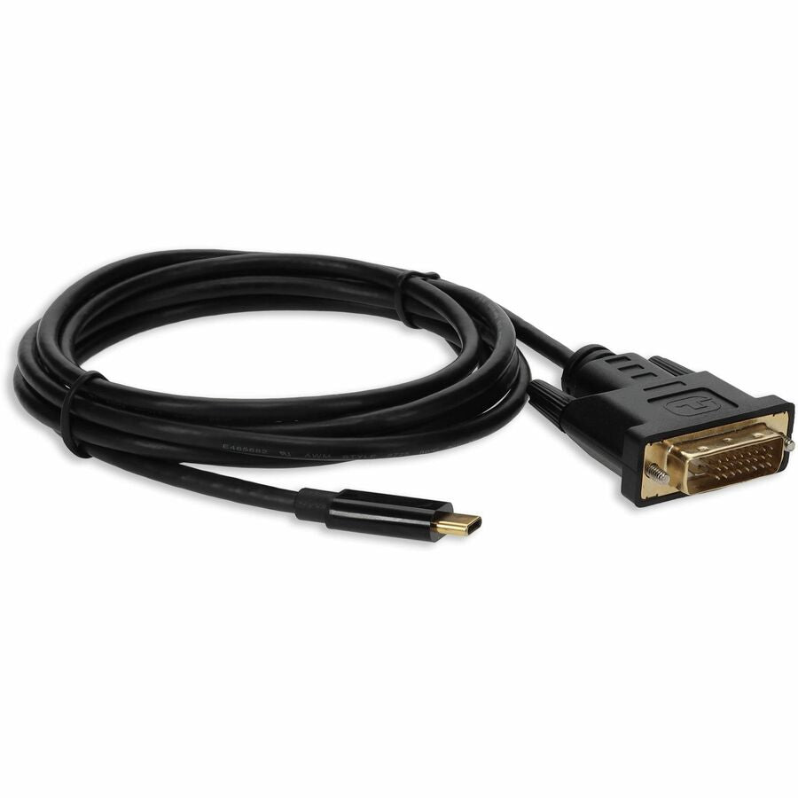 6ft (2m) USB-C 3.1 to DVI-D Dual Link (24+1 pin) Male to Male Black Cable