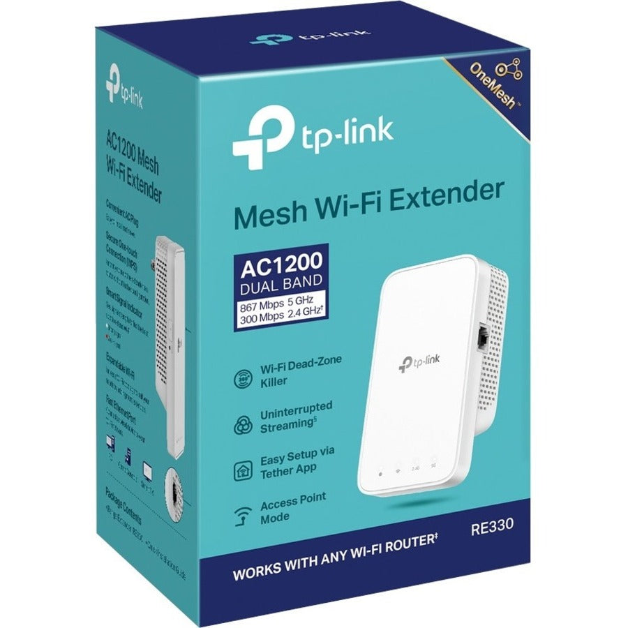 TP-Link RE330 - Dual Band IEEE 802.11 a/b/g/n/ac 1.17 Gbit/s Wireless Range Extender