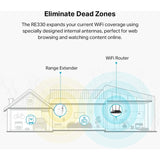 TP-Link RE330 - Dual Band IEEE 802.11 a/b/g/n/ac 1.17 Gbit/s Wireless Range Extender