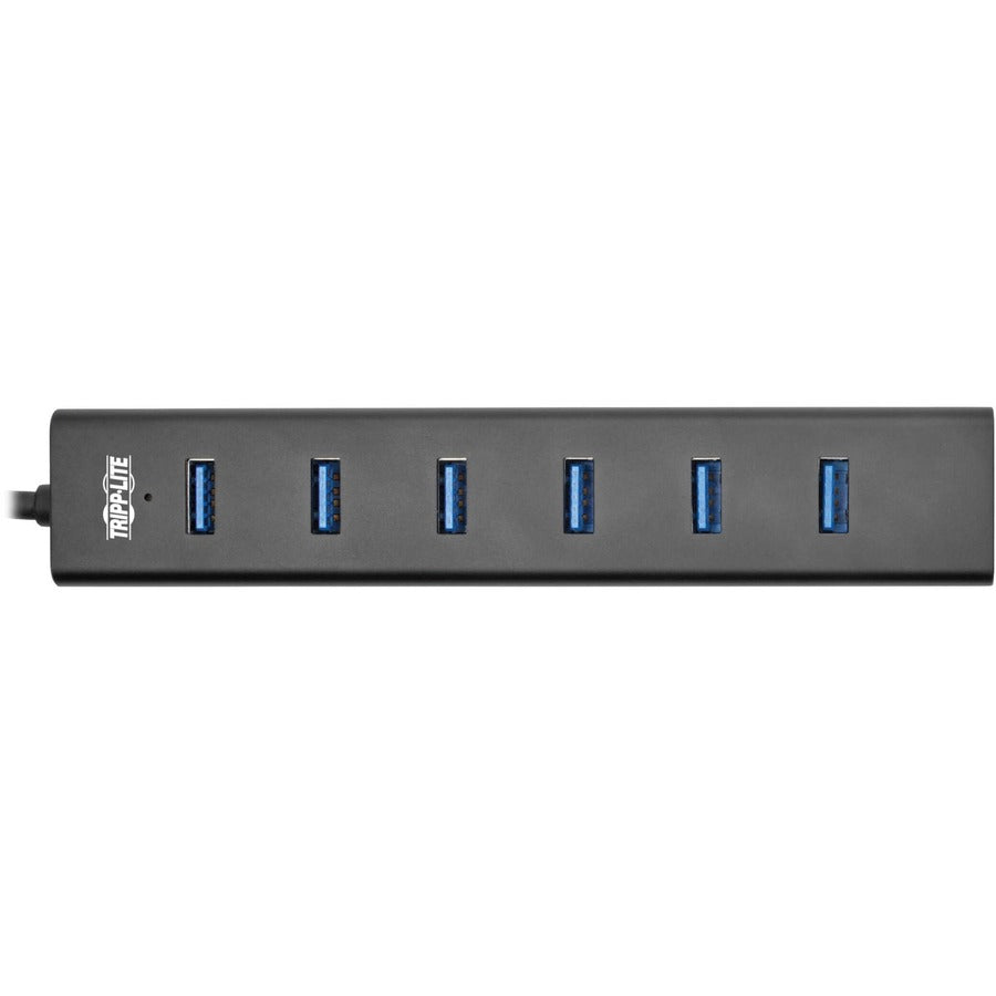 Tripp Lite by Eaton 7-Port USB-A Mini Hub - USB 3.x (5Gbps), International Plug Adapters, Aluminum Housing