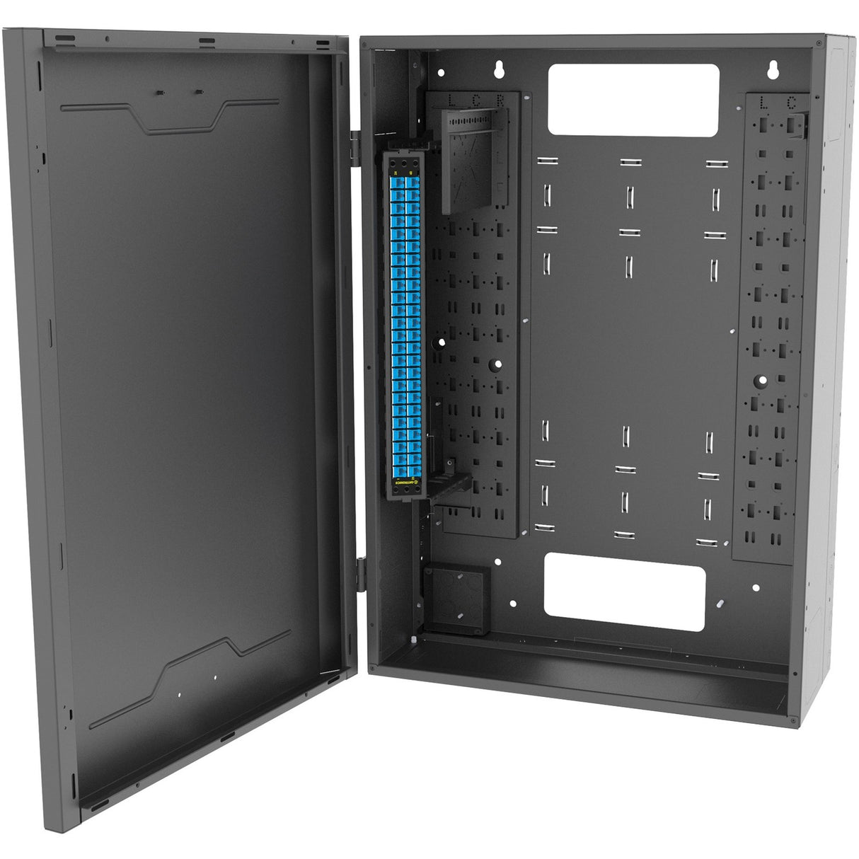 On-Q VWMZRU-B Rack Mount for Patch Panel - Black - TAA Compliant