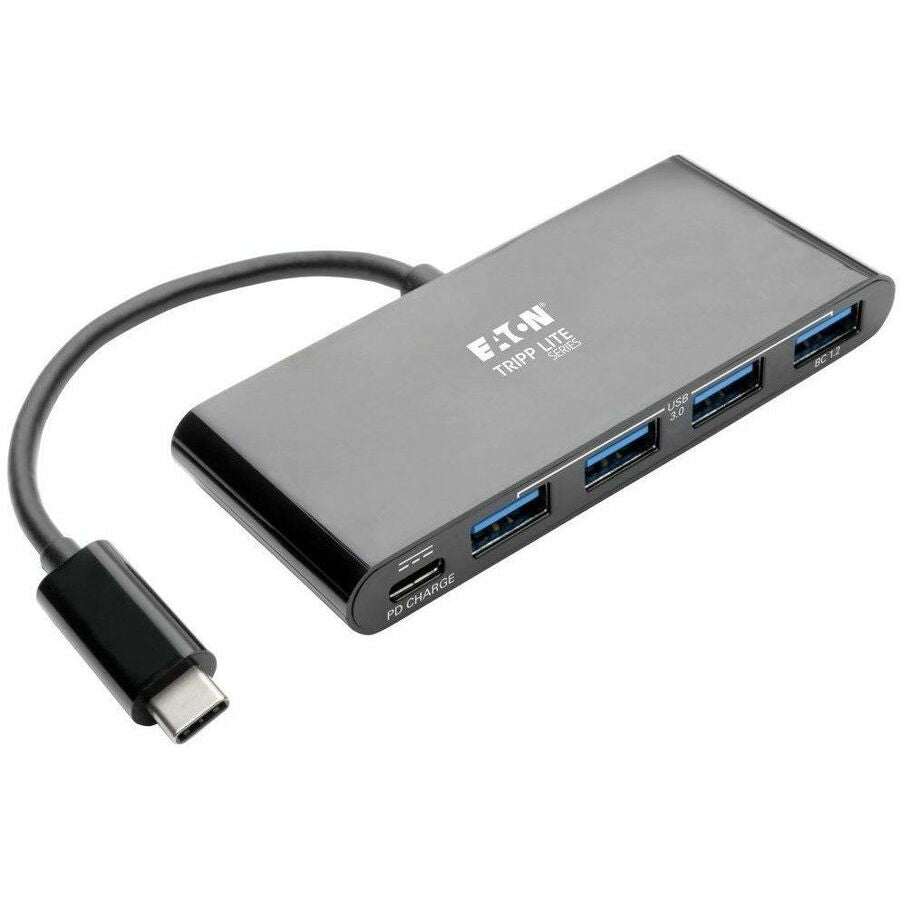 Eaton Tripp Lite Series 4-Port USB-C Hub, USB 3.x (5Gbps), 4x USB-A Ports, 60W PD Charging, Black