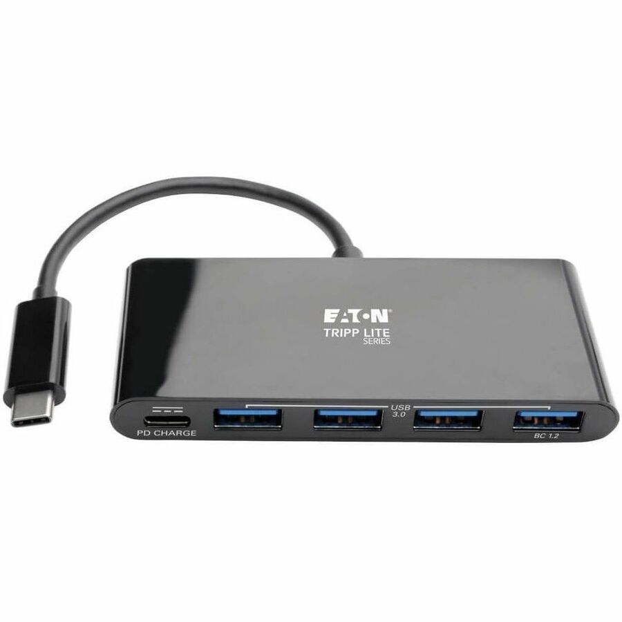 Eaton Tripp Lite Series 4-Port USB-C Hub, USB 3.x (5Gbps), 4x USB-A Ports, 60W PD Charging, Black