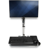 StarTech.com Wall Mount Workstation - Foldable Ergonomic Standing Desk - Height Adjustable 34" VESA Monitor Arm/Padded Keyboard/Mouse Tray